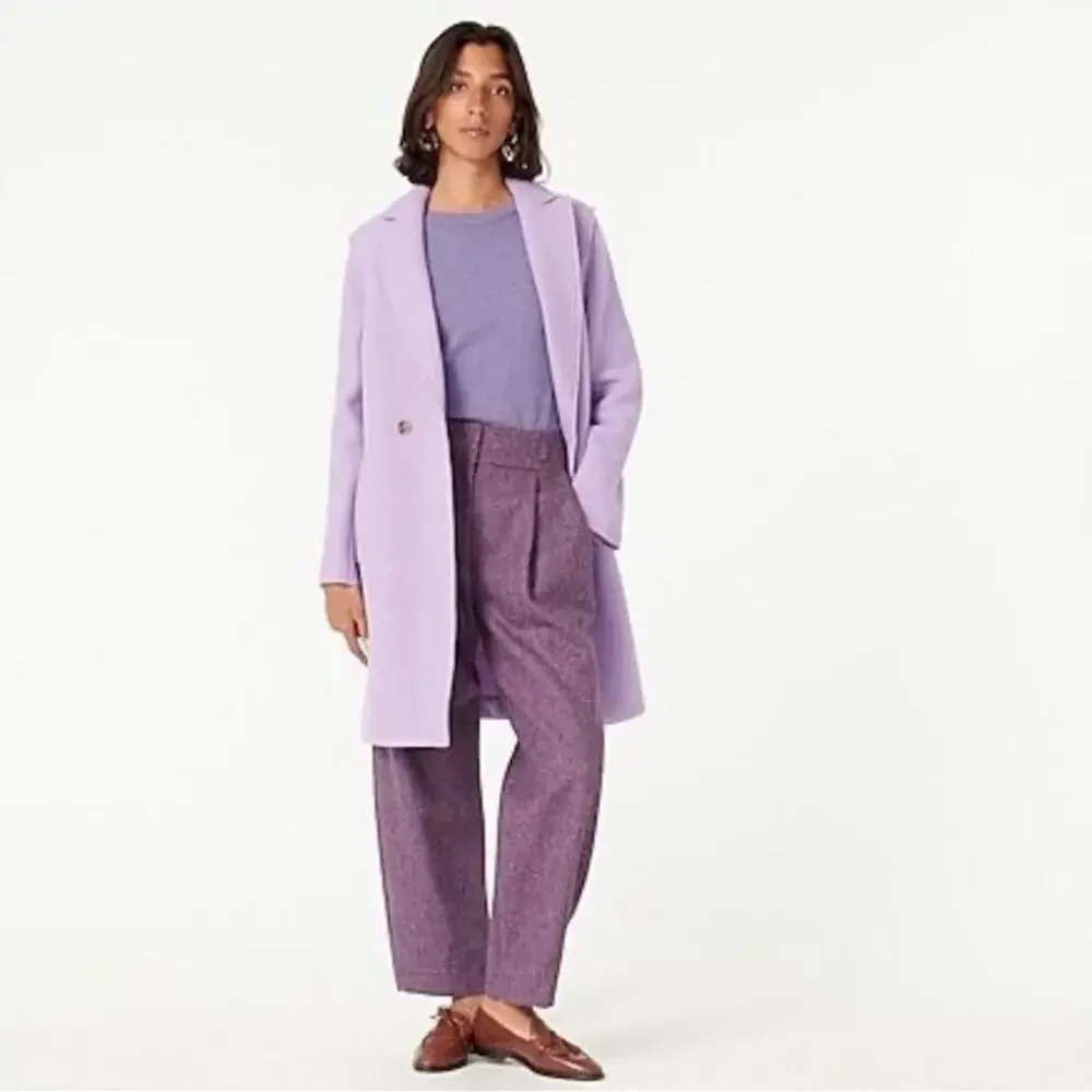 J. Crew The Daphne Topcoat in Italian Boiled Wool in Lavender Sz 10 - Picture 3 of 11
